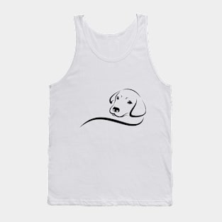 Puppy Labrador Retriever Black and White Tank Top